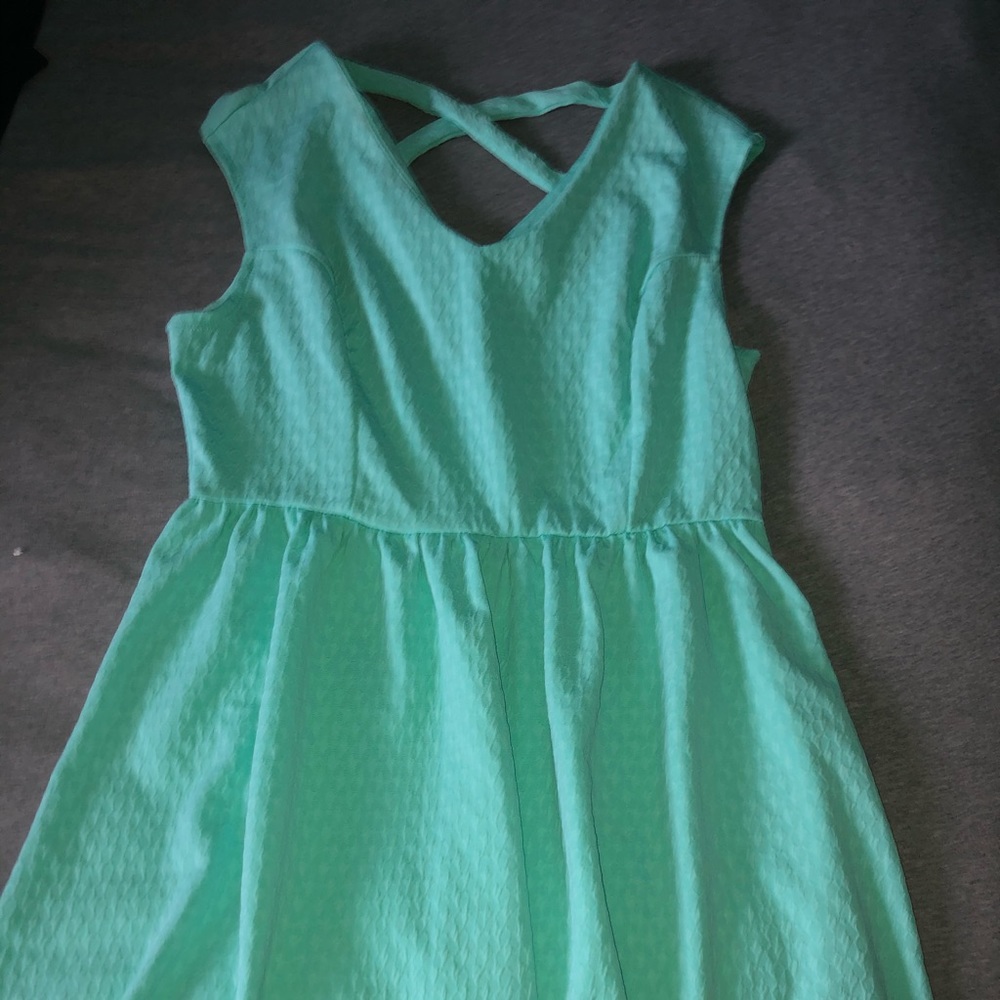 Blue plus size dress